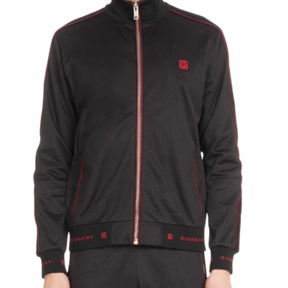 Givenchy Men’s 4G Logo Jacket with Velvet Piping